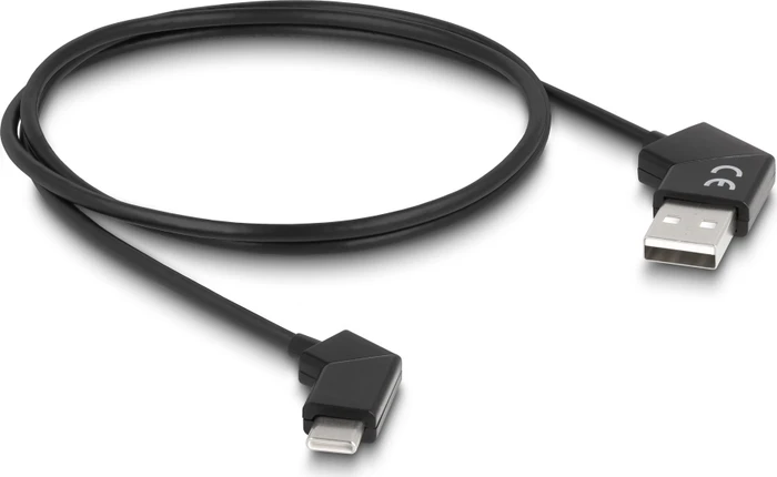 DeLOCK Adapterkabel, USB 2.0, 480Mb/s, 60W QC 3.0, USB-C [Stecker] auf USB-A [Stecker], Stecker drehbar, schwarz, 1.2m