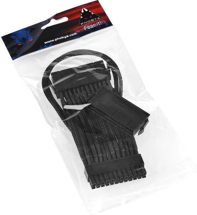 Phobya Netzteilanschalterkabel 24-Pin, 200mm, schwarz