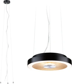 Paulmann Volea Pendelleuchte 32cm schwarz/gold