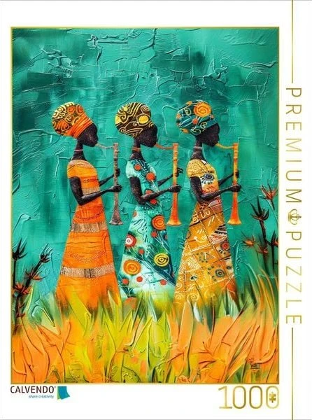 Calvendo Farbenfrohe afrikanische Damen spielen Musik