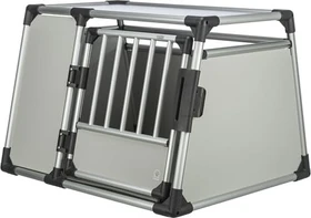 Trixie Transportbox Aluminium, mit Sicherheitsverschluss, L, silber