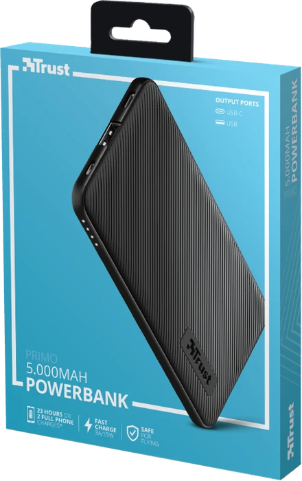 Trust Primo Ultra-thin Powerbank 5000mAh schwarz