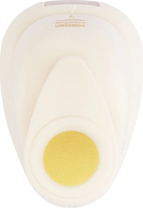 Vaessen Creative Hebel-Motivstanzer Small, Kreis, gold/weiß, 16mm