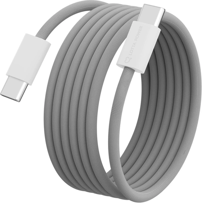 Lotta Power Magnetisches USB-C Kabel 100W grau