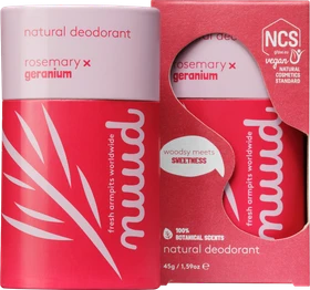nuud Botanical Rosemary x Geranium Deodorant Stick, 45g