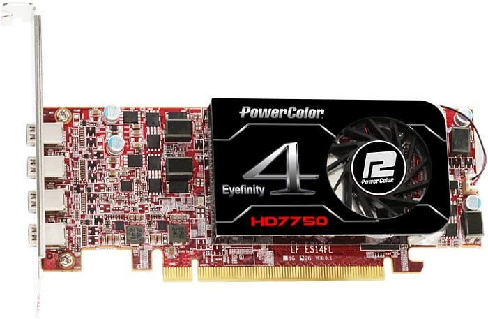 PowerColor Radeon HD 7750 Eyefinity 4 LP Edition, 2GB GDDR5, 4x mDP
