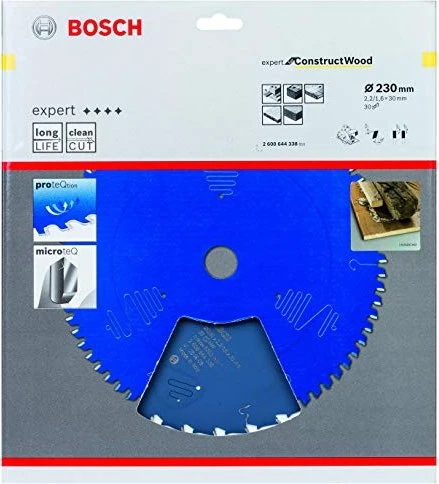 Bosch Professional Expert for Construct Wood Kreissägeblatt 30Z, 230x1.6x30mm, 1 Stück