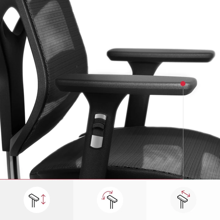 Diablo Chairs V-Basic Ergonomischer Bürostuhl, schwarz/schwarz