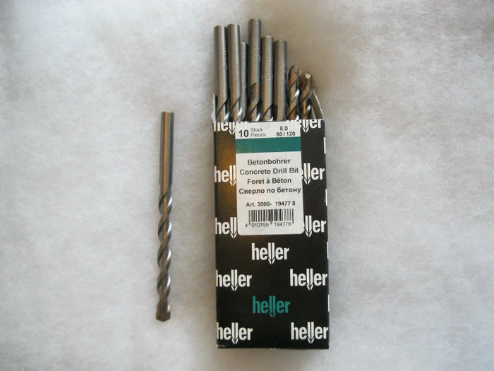 Heller ProConcrete Beton-/Steinbohrer, 8x80x120mm, 10 Stück