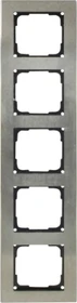 Opus Fusion Edelstahl Abdeckrahmen 5-fach, schwarz