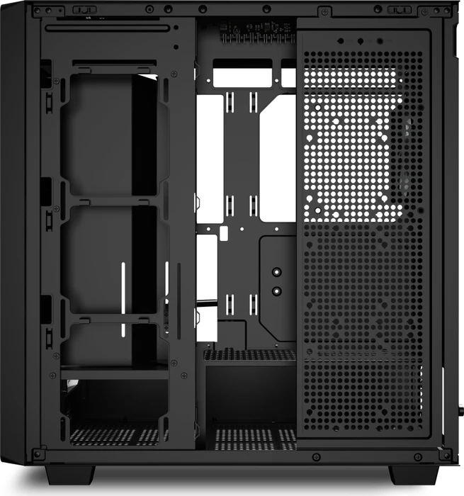 Sharkoon Rebel C70G RGB, schwarz/braun, Glasfenster