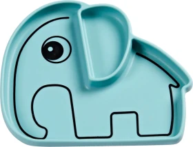 Done by Deer Stick & Stay Kinderteller Elefant Elphee blau