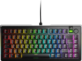 Glorious GMMK 3 Pro 75% Pre-built Gaming Keyboard, schwarz, LEDs RGB, Glorious Fox MX, USB, DE (GLO-KB-GMMK3-PRO-75-PB-FOX-W-BLK-DE)