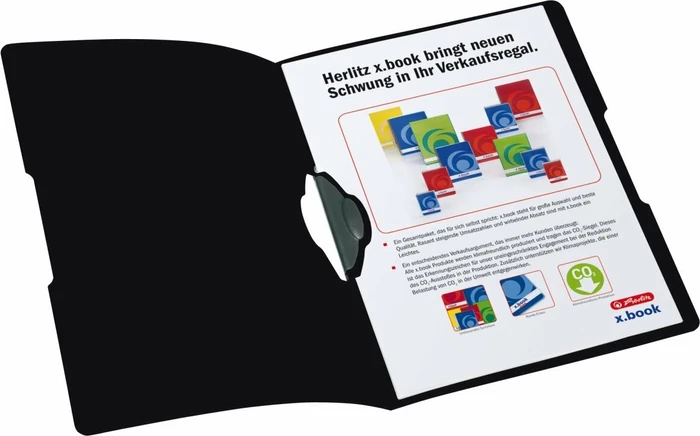 Herlitz easy orga to go Express-Clip Klemmmappe, A4, schwarz