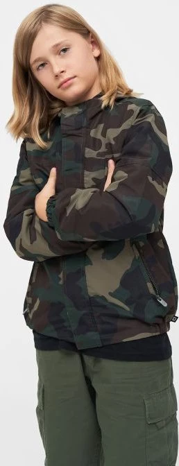 Brandit Windbreaker Summer Frontzip Jacke woodland (Junior)