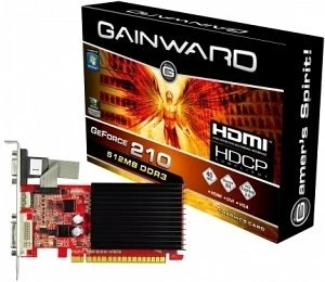 Gainward GeForce 210 passiv, 512MB DDR3, VGA, DVI, HDMI