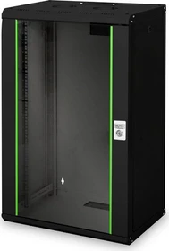 Digitus Professional Unique Serie Wandschrank 20HE, Sicherheitsglastür, IP2X, schwarz, 450mm tief