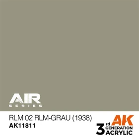 AK-Interactive 3rd Gen Acrylic Colors Air Series RLM 02 RLM-grau 1938, 17ml