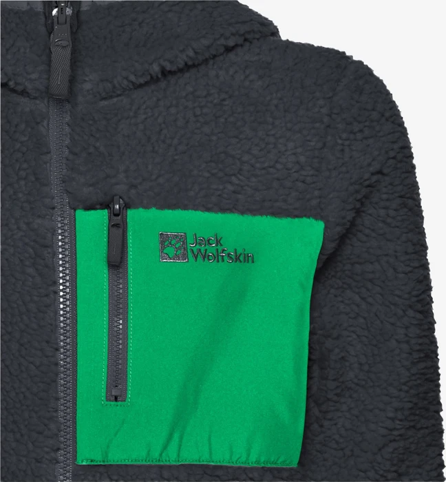Jack Wolfskin Ice Curl Hood Jacke phantom/green (Junior)