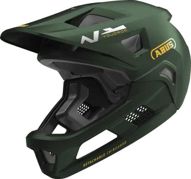 ABUS Youdrop Fullface-Kinderhelm moss green