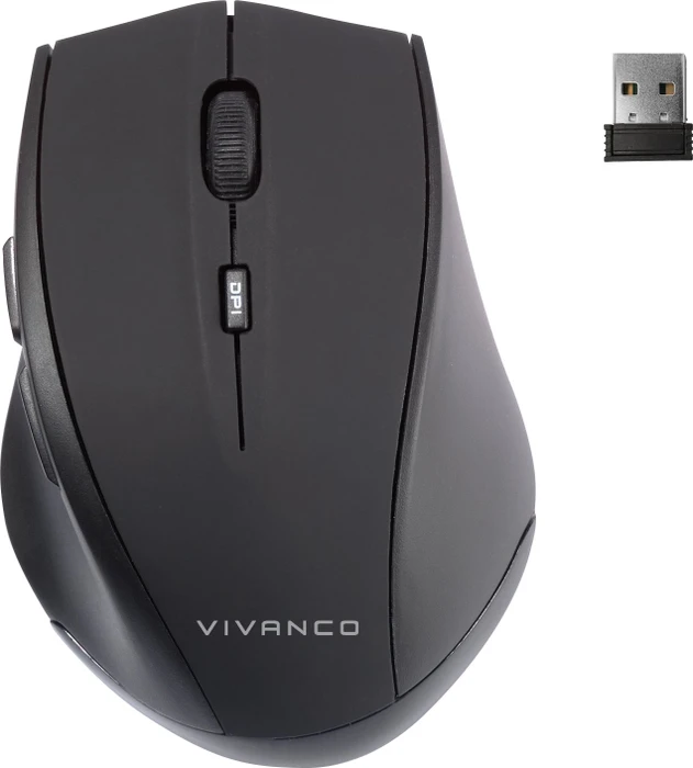 Vivanco IT-MS RFL 1600 Wireless Laser Mouse schwarz, USB