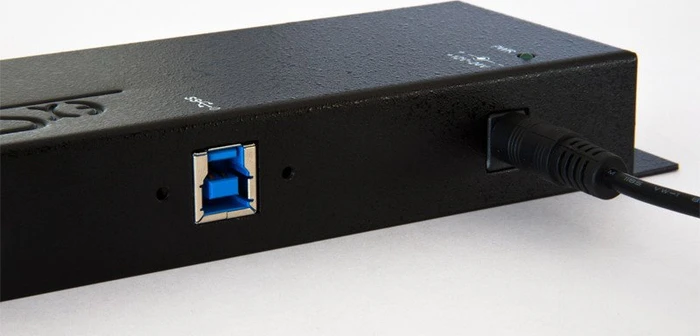 Exsys Industrial Wallmount USB-Hub, 7x USB-A 3.0, USB-B 3.0 [Buchse]
