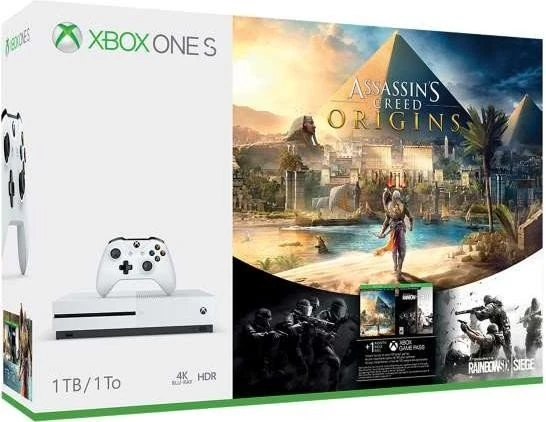 Microsoft Xbox One S - 1TB Assassin's Creed: Origins Bonus Bundle weiß