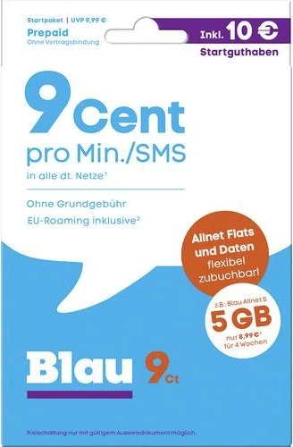 Blau.de SIM-Karte