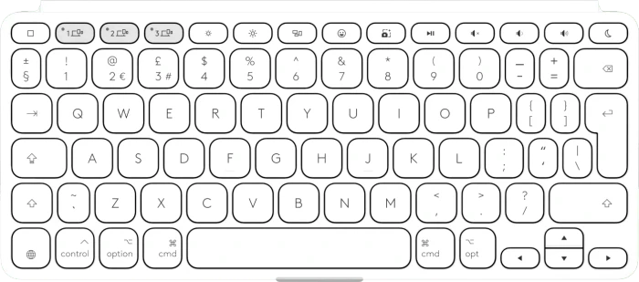 Logitech Keys-To-Go 2 für iPad, Hellgrau, Bluetooth, ES