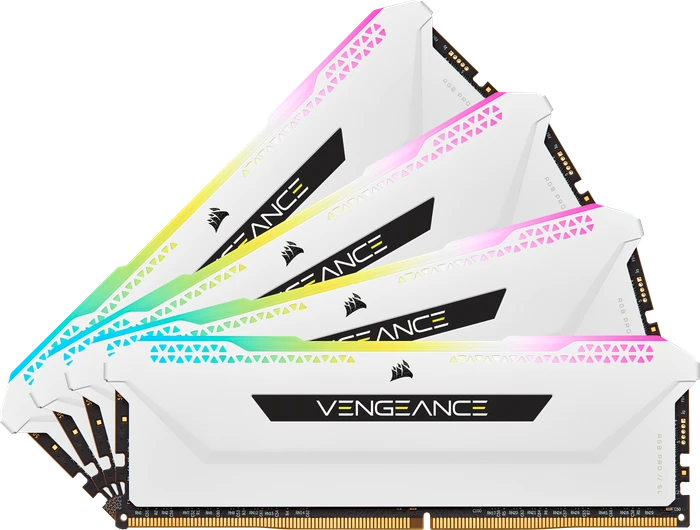 Corsair Vengeance RGB PRO SL weiß UDIMM 64GB Kit, DDR4-3200, CL16-20-20-38