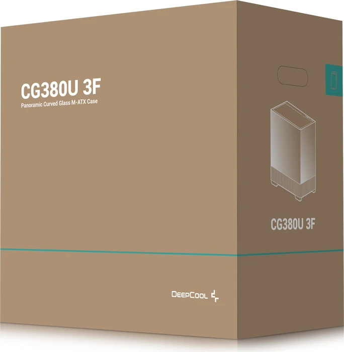 DeepCool CG380U 3F, schwarz, Glasfenster