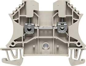 Weidmüller WDU 35N Durchgangs-Reihenklemme, Schraubanschluss, dunkelbeige, 35 mm², 125 A, 500 V, Anzahl Anschlüsse: 2