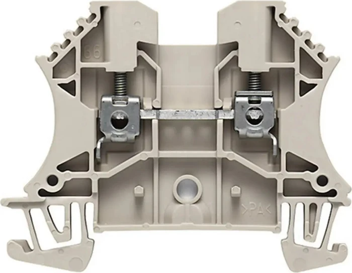 Weidmüller WDU 35N Durchgangs-Reihenklemme, Schraubanschluss, dunkelbeige, 35 mm², 125 A, 500 V, Anzahl Anschlüsse: 2