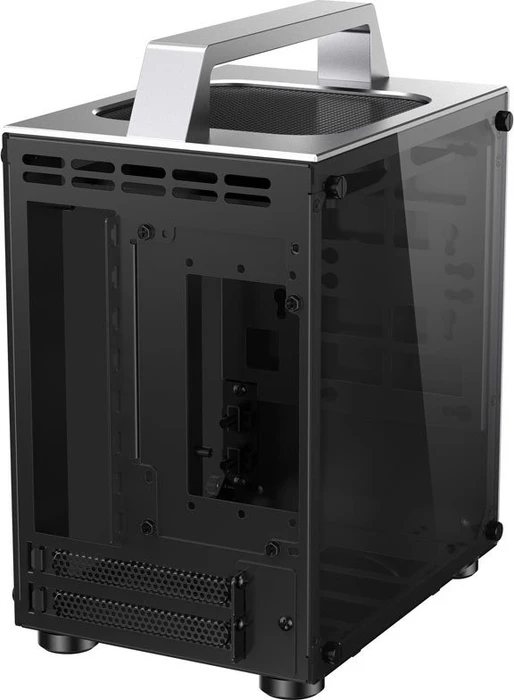 Jonsbo T8, silber, Glasfenster, Mini-ITX