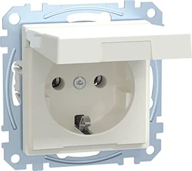 Merten System M SCHUKO-Steckdose Thermoplast edelmatt, polarweiß