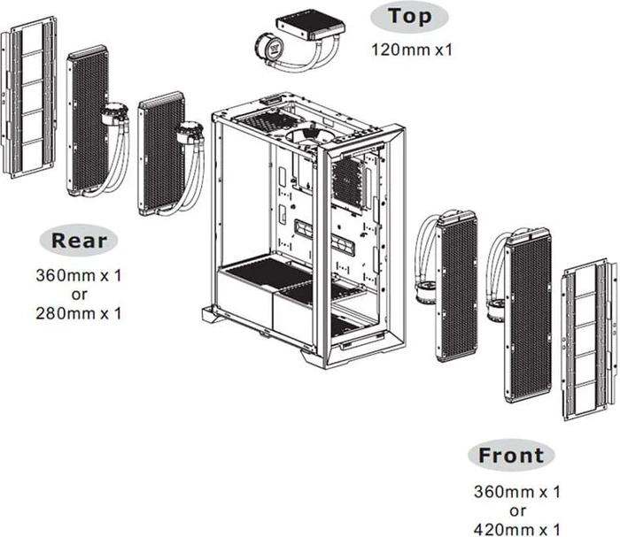 Thermaltake CTE T500 Air, schwarz, Glasfenster