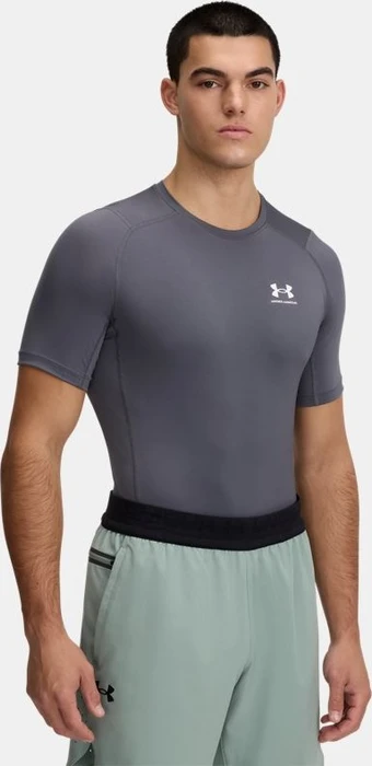 Under Armour HeatGear Armour Funktionsshirt kurzarm castlerock/white (Herren)