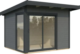 Palmako Andrea 7.5m² Slide Plus Gartenhaus dunkelgrau/anthrazit