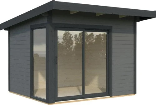 Palmako Andrea 7.5m² Slide Plus Gartenhaus dunkelgrau/anthrazit