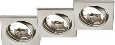 Trio Jura Einbauleuchte GU10 quadratisch nickel matt, 3 Stück