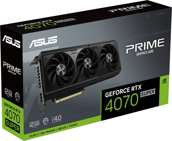 ASUS Prime GeForce RTX 4070 SUPER, PRIME-RTX4070S-12G, 12GB GDDR6X, HDMI, 3x DP