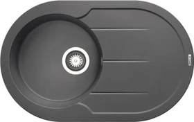 Pyramis Alazia Round (78X49) 1B 1D Einbau Becken reversibel iron grey