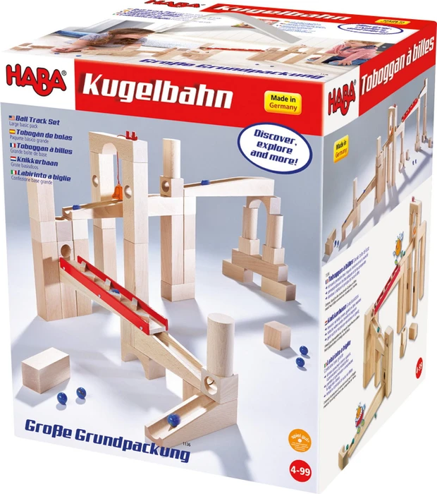 HABA Kugelbahn Grundpackung - Kugelbahn-Bausatz