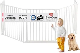 Baby Dan Flex XL Kaminschutzgitter 90-278cm weiß