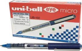 Uni-Ball Eye Micro UB-150 Tintenroller (Mine) blau/silber, 12er-Pack