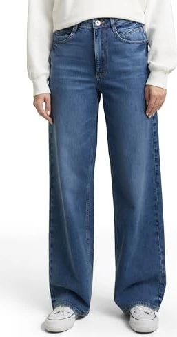 Tom Tailor Madina Wide Jeans mid stone wash denim (Damen)