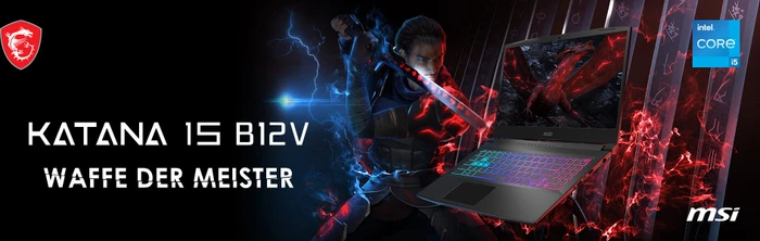 MSI Katana 15 B12VGK-452, Core Black, Core i7-12650H, 16GB RAM, 1TB SSD, GeForce RTX 4070, DE
