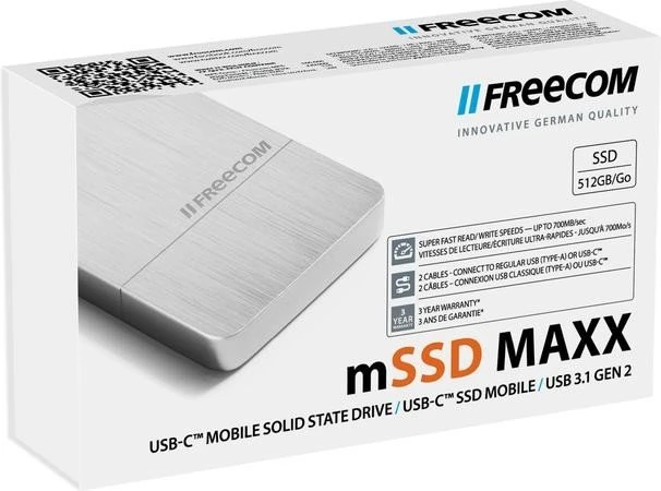 Freecom mSSD MAXX, 512GB, USB-C 3.1