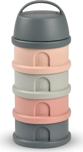 Beaba Dosierbox Aufbewahrungsbehälter-Set, mineral grey/pink