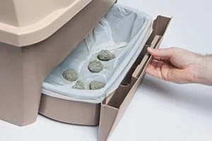 Catit SmartSift Katzentoilette mit Dach, beige